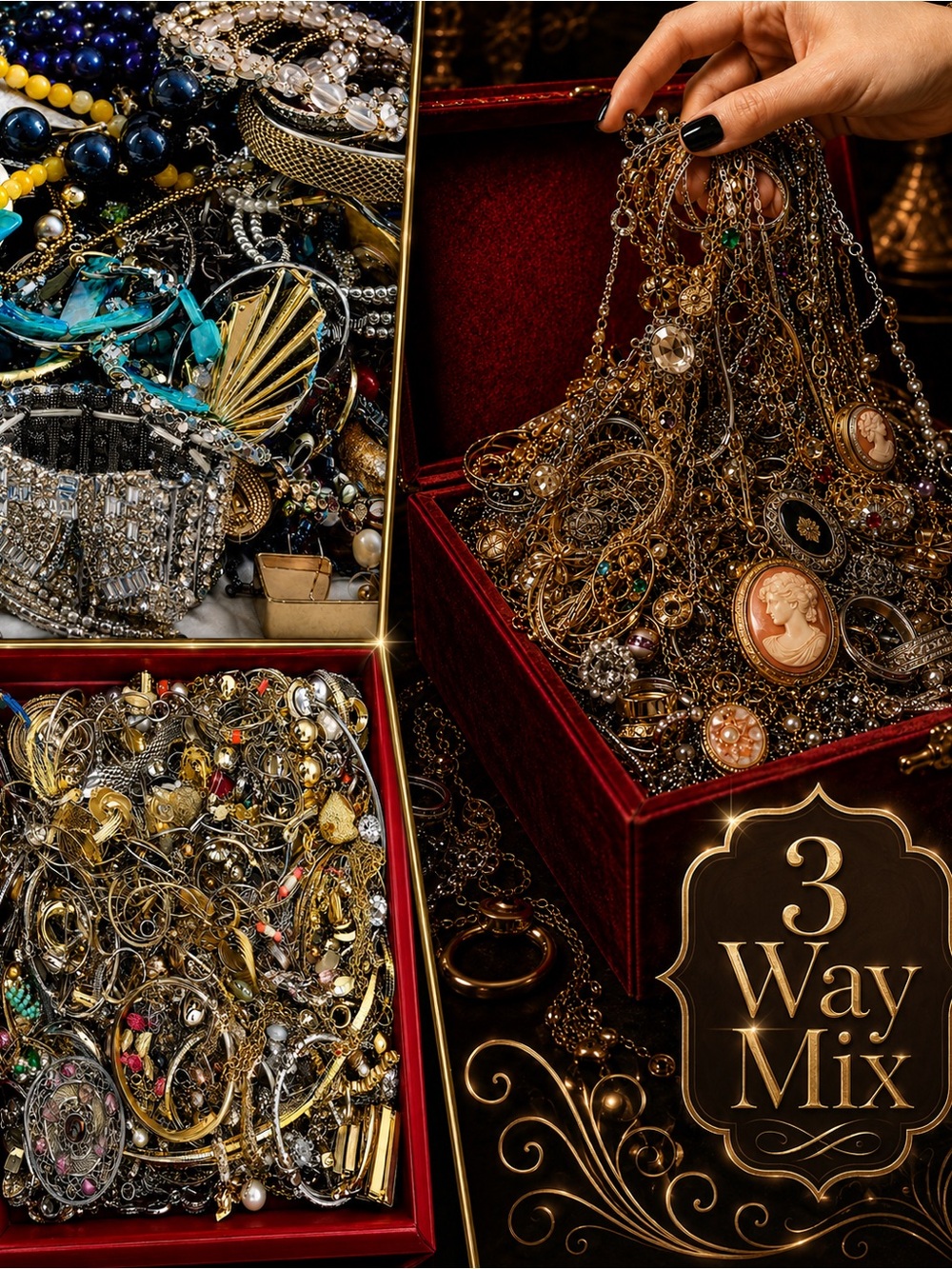 3 LB 3-Way Jewelry Treasure Mix | Organic Pull + Curated + Sight-Unseen Tangled